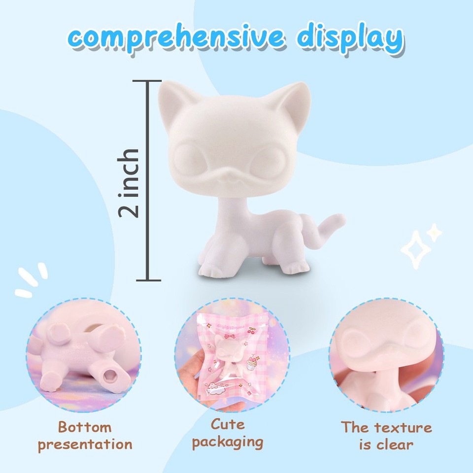 - Pet Shop 5Pcs LPS Shorthair Cat Custom White Base DIY Painting Toy | eBay