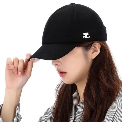 Courreges Wool Signature Baseball Cap 323ACT002WO0036 SCHWARZ 73254444