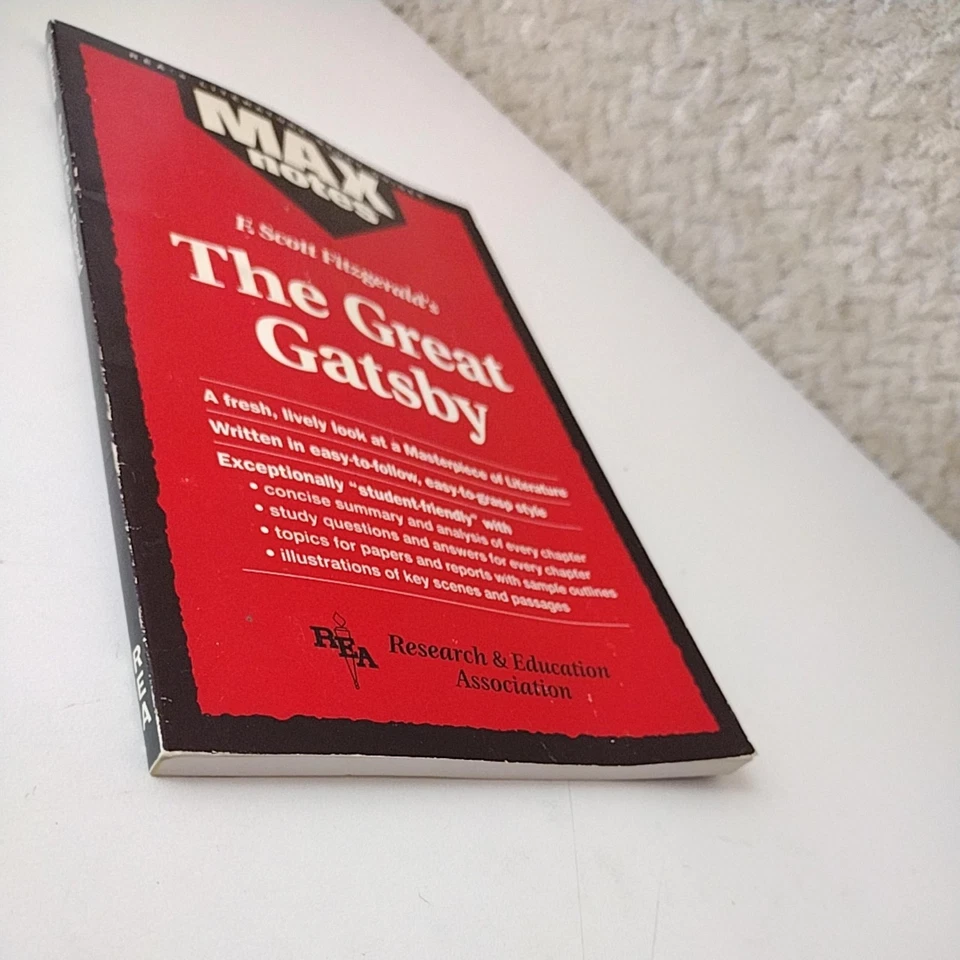 MAXnotes The Great Gatsby Study Guide Paperback F Scott Fitzgerald REA Notes - Image 3 of 4