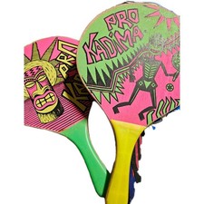 2 Pro Kadima Paddleball Beach Set, wooden toys Missing Ball, Not Included In Set