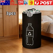3pc Extra Large Capacity Foldable Recycling Bin Home Multifunctional Cylindrical
