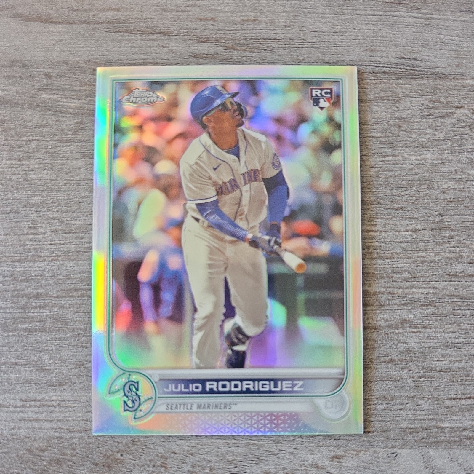 2022 Julio Rodriguez Rookie Card Topps Chrome Update Refractor /299 #USC150