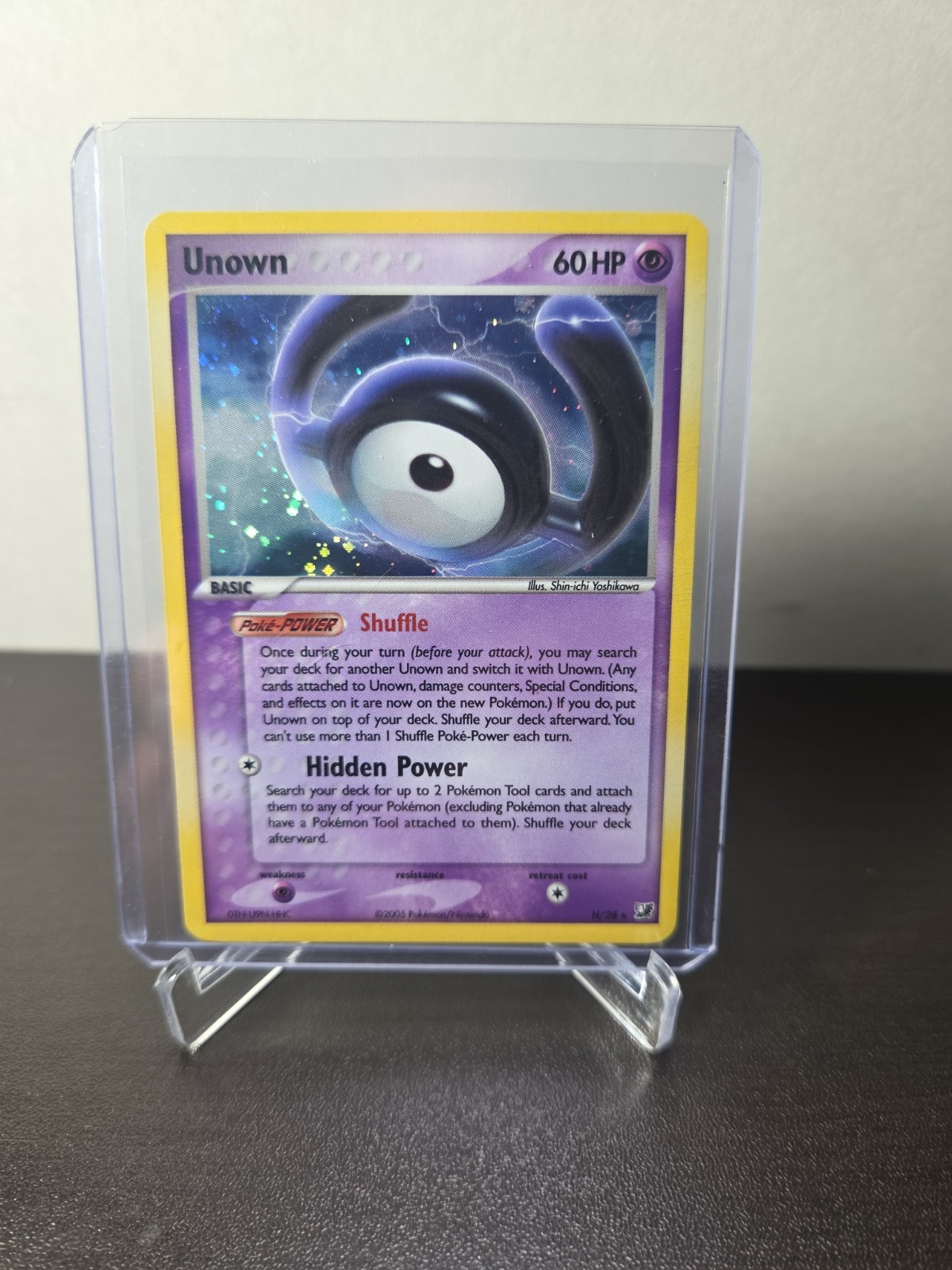 NM Unown (H) H/28 Unseen Forces Holo 2005 Pokemon Card LP