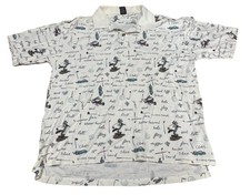 Vintage Warner Bros Looney Tunes Golf Polo Shirt All Over Print Mens XL