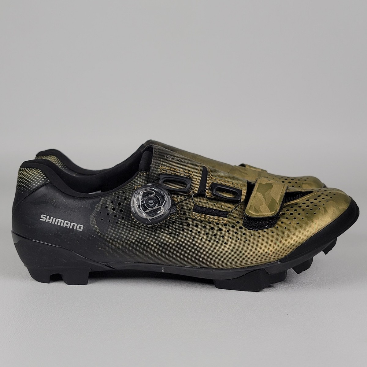 ロードバイク Shimano Shimano RX8w SH-RX800 Carbon Gravel Bike Shoes Yellow Gold EU 36