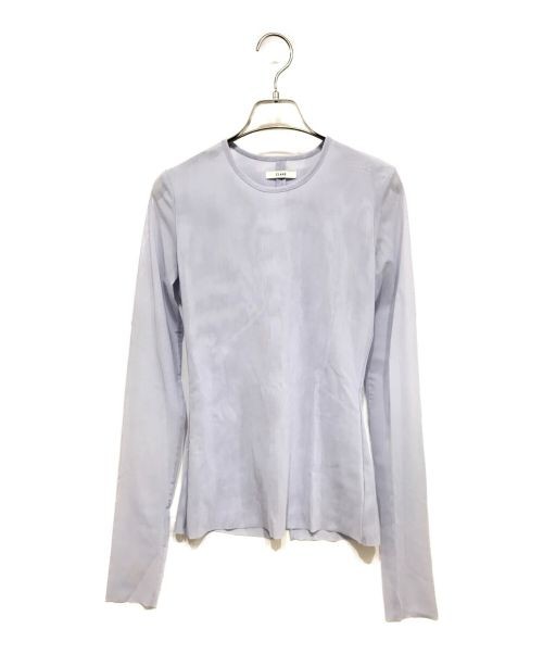 CLANE◆SHEER MESH CREW NECK TOPS/長袖カットソー/1/ナイロン/IVO/16105-1072 CLANE SHEER MESH CREW NECK TOPS Sheer mesh crew neck tops