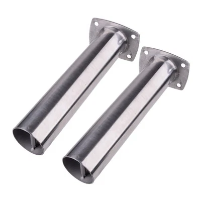 DWCX 2x Edelstahl Marine Boot Angelrutenhalter 90° Unterputz Fischboot Rutenhalter