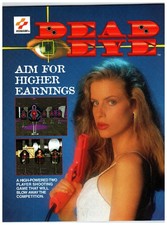 Konami Dead Eye Arcade Game Poster 1996 Adjustable Cabinet image