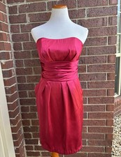 DAVIDS BRIDAL PINK STRAPLESS DRESS WOMENS SIZE 6