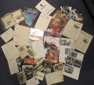 job lot of mixed misc ephemera photos postcards etc (F)