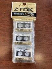 TDK Microcassettes, two 3-packs, MC-60, (new) (6 cassettes)