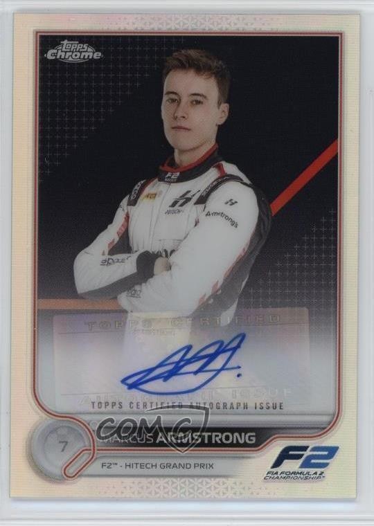 2022 Topps Chrome Formula 1 Marcus Armstrong #CAC-MA Auto