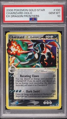 2006 Pokémon EX Dragon Frontiers Charizard Gold Star 100/101 UR