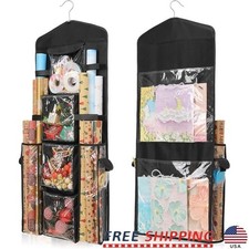 Multifunctional Gift Wrap Organizer Large Capacity Hanging Storage Bag Supplies