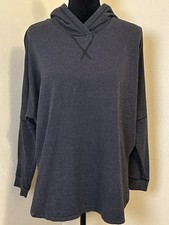 The North face Women s Dark Gray Hooded Oversizef Pullover Sz Sm