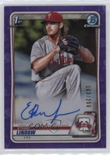 2020 Bowman Chrome Prospect Purple Refractor /250 Ethan Lindow #CPA-EL Auto 1cc7