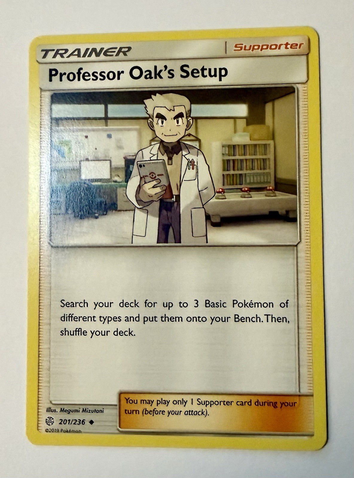 Professor Oak's Setup Uncommon SM - Cosmic Eclipse 201/236 LP Pokemon