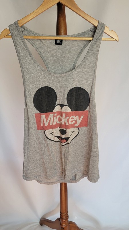 Mickey Mouse gray graphic tank top. Womens Size Medium