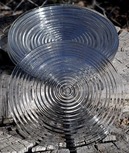 VINTAGE Anchor Hocking Manhattan Plates Set of 5 Made in USA 1930's ART DECO