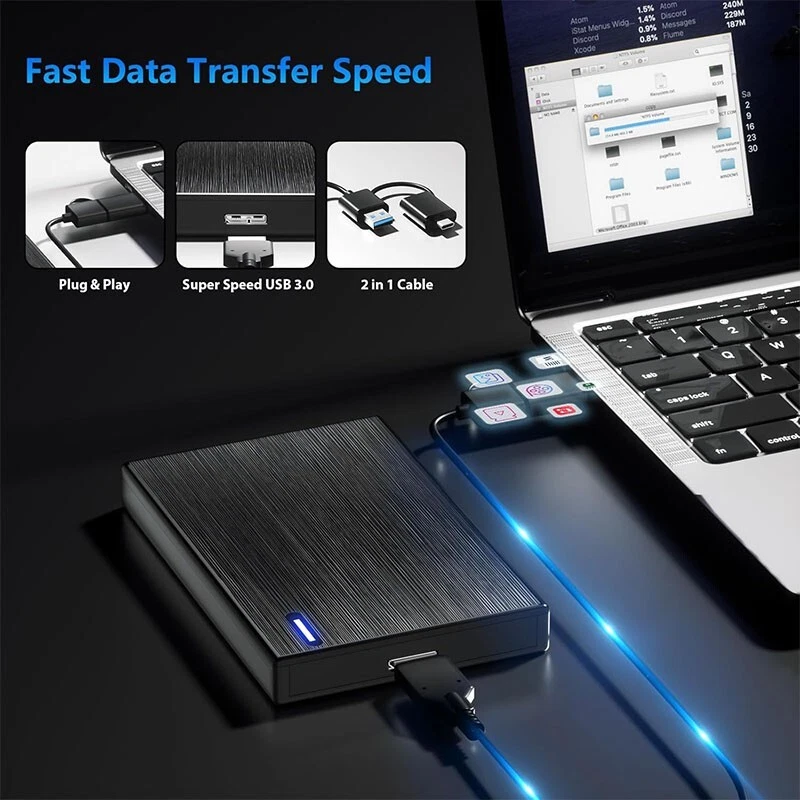External Hard Drive USB3.0 1TB 500G Portable HDD For WINDOWS PC MAC XBOX ONE PS4 - Image 2 of 4