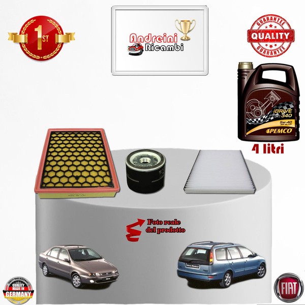 Inspektionskit Filter + ÖL Xfiat Marea 1.6 16V 76KW 103CV Von 2005-> 2007-image