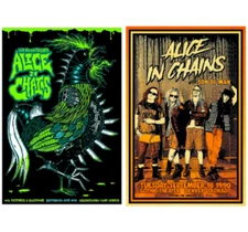 Set of 2 Posters Alice In Chains Unframed 11" x 17" Matte Finish 1990s Grunge