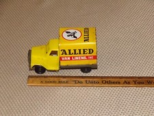 VINTAGE ALLIED VAN LINENS INC. FRICTION TRUCK JAPAN - TIN LITHO  3.5"  WORKS
