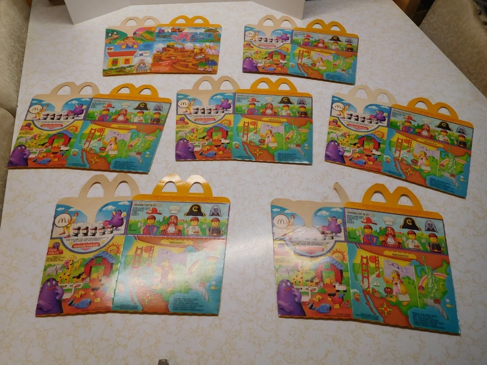 7 cajas Happy Meal 1984 vintage ~ juego de construcción Lego con mueca Foto 4 de 4