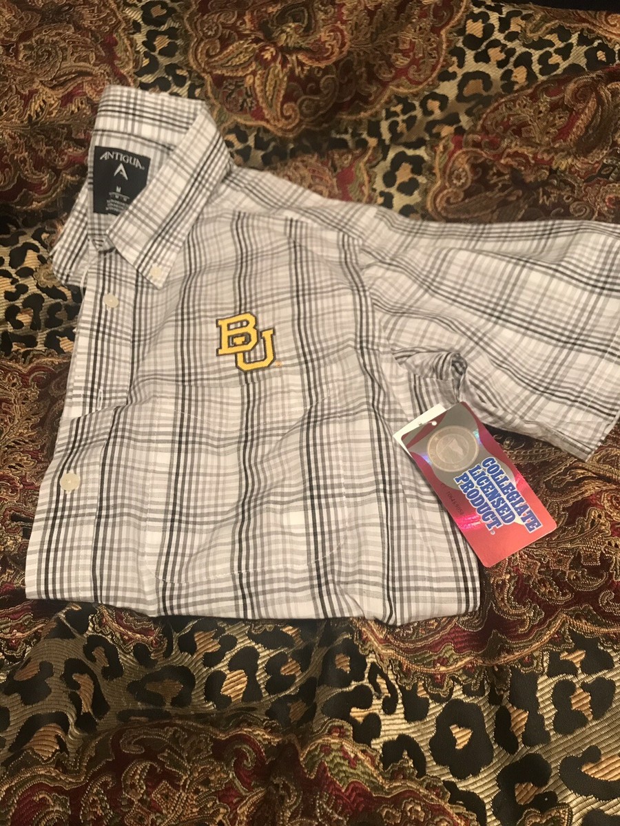 baylor dress shirt Baylor Tailgater Pearl Snap Button Down Short Sleeve Shirt Black / large