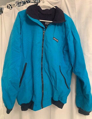 VINTAGE Lands End Thinsulate Men's Tall Large Sky Blue Zip Up Jacket Ski  Jacket