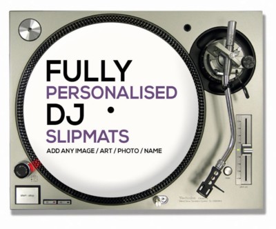 1 Paar individuelle/personalisierte 7'' DJ Plattenspieler Slipmats (Ihr Bild/Logo)