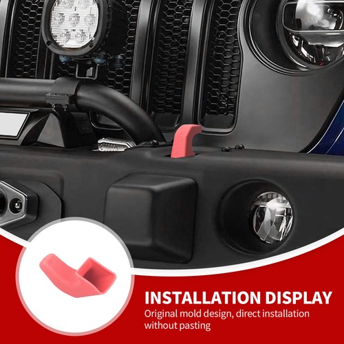 2pc Bumper Tow Hook Protector Tow Hook Rubber Covers For Jeep Wrangler JK JL JT - Picture 45 of 66