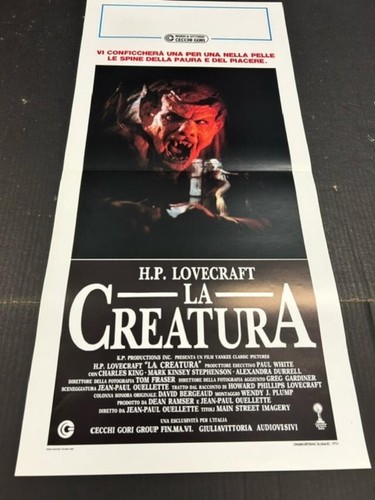 1988 HP LOVECRAFT: THE CREATURE  ITALIAN LOCANDINA MOVIE POSTER