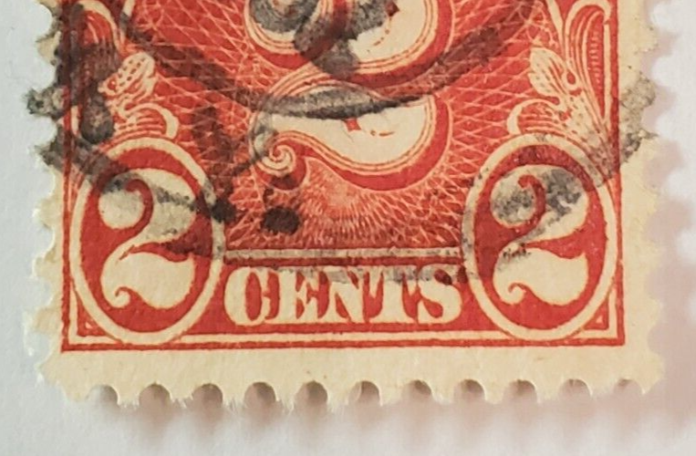 US POSTAGE Postage Due Red 2₵ Stamp Cancelled/Posted c.1931