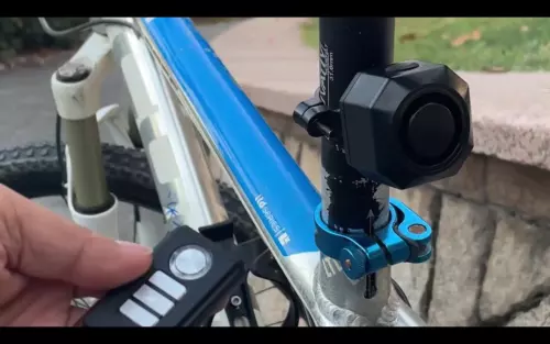 2 Satz Wiederaufladbare Fahrrad-Alarmanlage DIY Pairing Alarm und Fernbedienung - Video 1 von 1