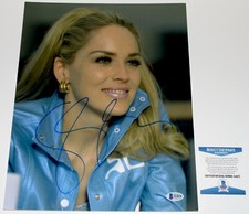 ACTRESS SHARON STONE SIGNED BASIC INSTINCT 11X14 PHOTO CASINO BECKETT COA BAS
