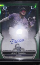 Jesus Bugarin Bowman chrome green refracted 28/99 1st bowman auto