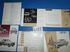 N°4097 :  FORD taunus 12 M- 15 M ; dépliant  et prospectus 1955  FORD BELGIUM