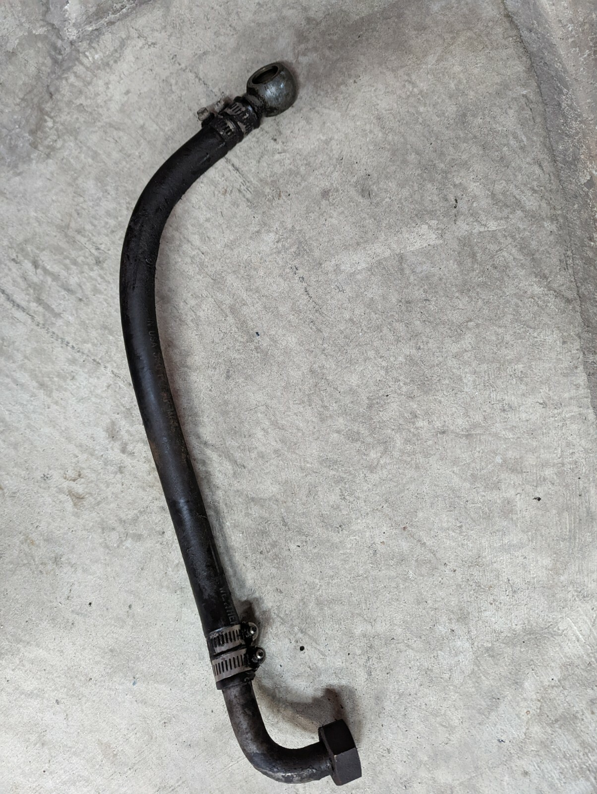 83 Ferrari Mondial QV US Spec Lower Oil Pipe return from oil cooler PN 116476