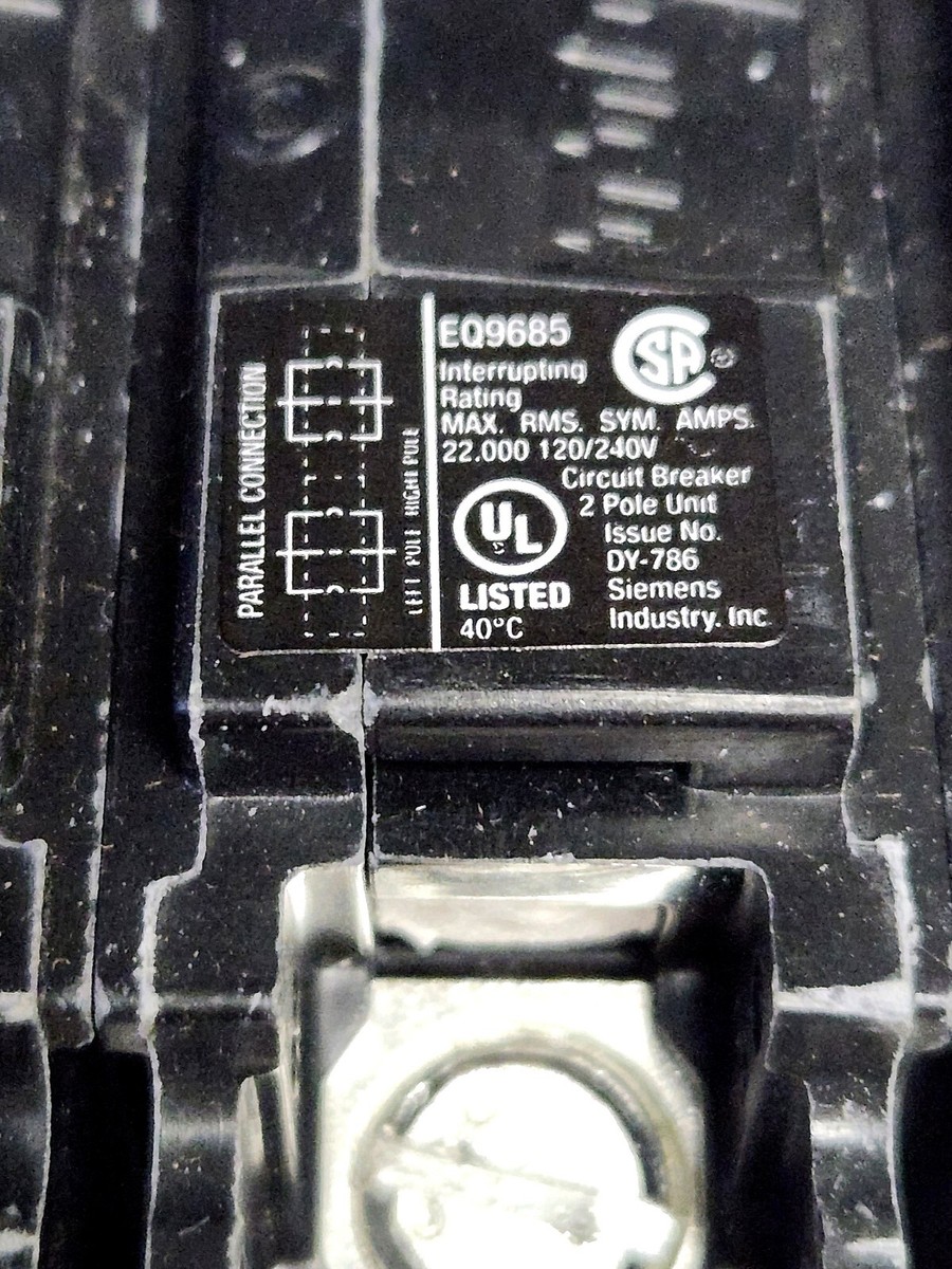 SIEMENS EQ9685 4 Pole 200 AMP Type EQ EQ-P Main Circuit