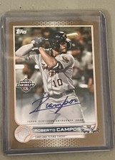 2022 Topps Pro Debut Roberto Campos #PD-172 Gold Auto 9/50 Low #