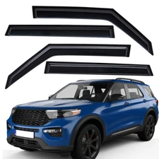 Tape-on Window Visors Sun Rain Guards Vent Shade For 2020-2025 Ford Explorer 