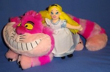 Disney Store plush ALICE IN WONDERLAND-CHESHIRE CAT 18"-Alice-doll-beanbag-9"LOT