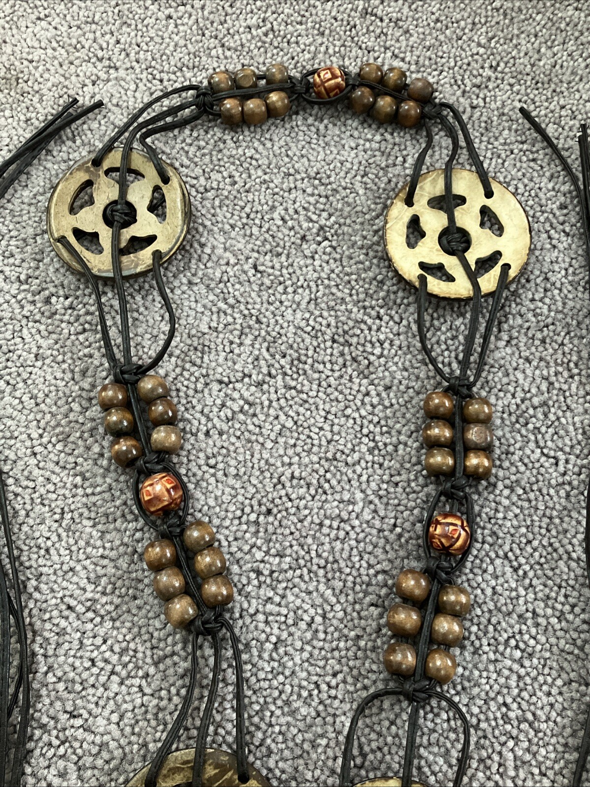 WOMAN’S UNIQUE BOHO MACRAMÉ/CIRCLE COCONUT SHELL … - image 14