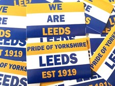 24 x Leeds United Utd Stickers LUFC Yorkshire  Flag Scarf Shirt Badge