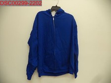 Hanes Men's Deep Royal Blue EcoSmart Fleece Full Zip Hoodie, Sz XL 078715349011