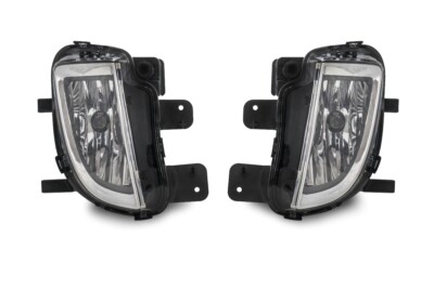 For VW GOLF 6 VI GTI GTD 2x Fog Lights Black Clear Glass H8 Bulbs L + R