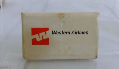 Western Airlines Soap Bar - Jet Plane Aircraft 1980's - Seife Savon Sapone Zeep