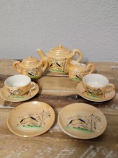 Hostess Mini Tea Set Porcelain Lusterware Childs Set Bird Design