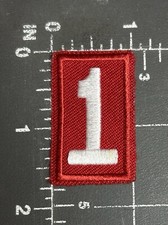 Number One 1 No. 1 Red White Boy Scouts of America BSA Troop Badge Patch